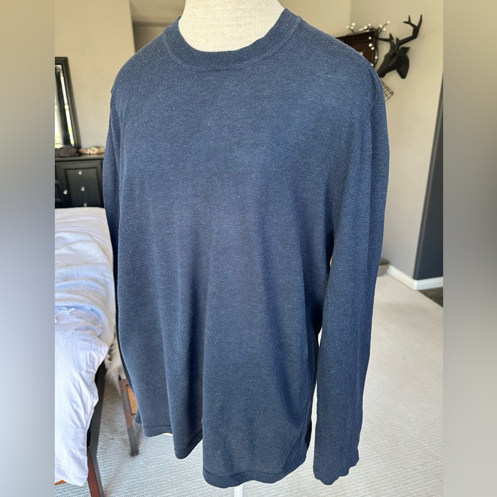 Inhabit blue lightweight crewneck sweater, size XL - Picture 7 of 10